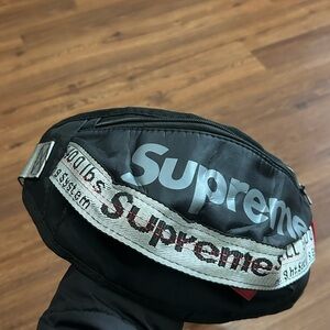 Supreme Black and Gray Belt Bag